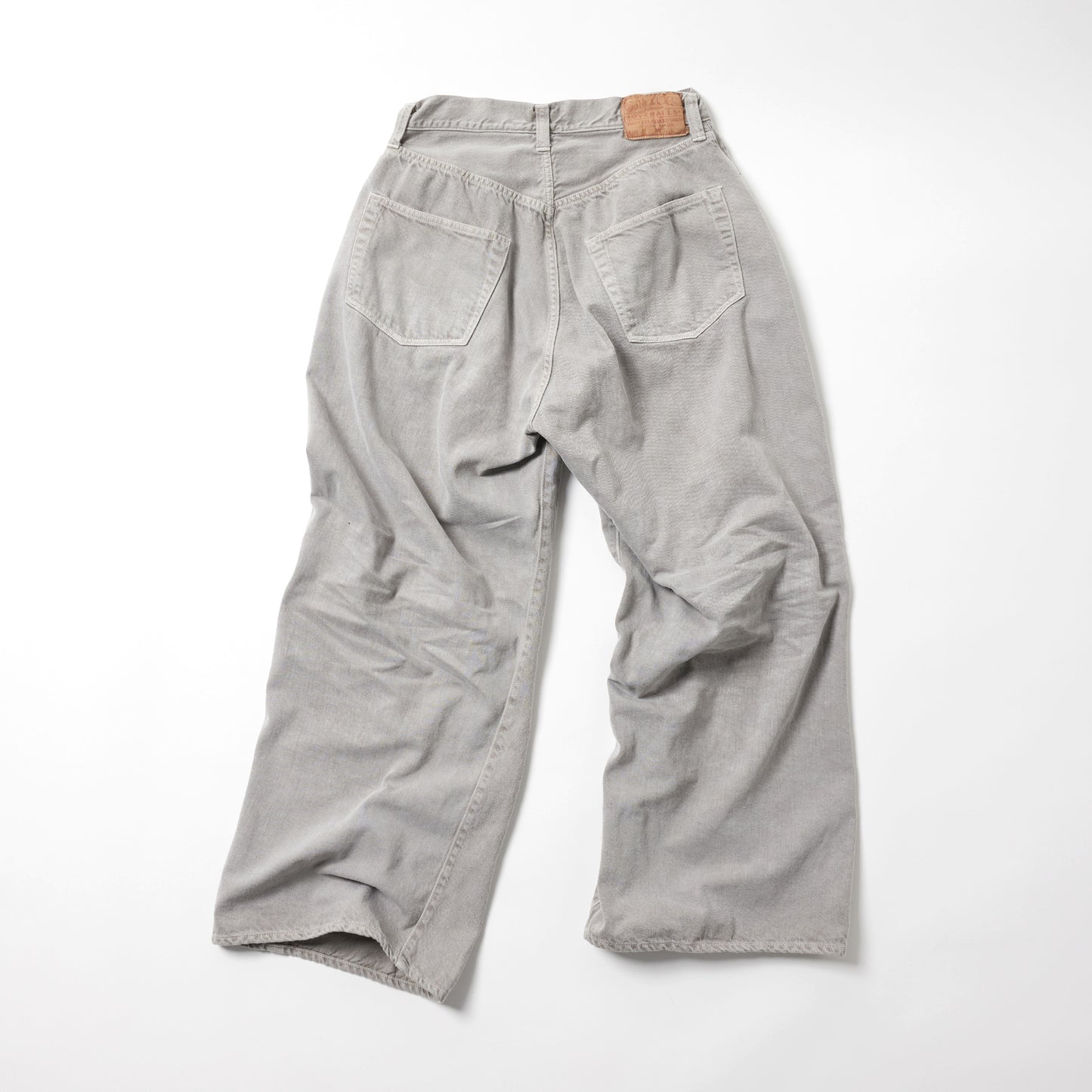 GL42622H / RECYCLED WASTE SUVIN COTTON YARN 11.5oz. DENIM 5POCKET BAGGY PANTS VINTAGE WASHED
