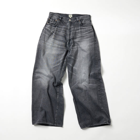 GL42622H / RECYCLED WASTE SUVIN COTTON YARN 11.5oz. DENIM 5POCKET BAGGY PANTS VINTAGE WASHED