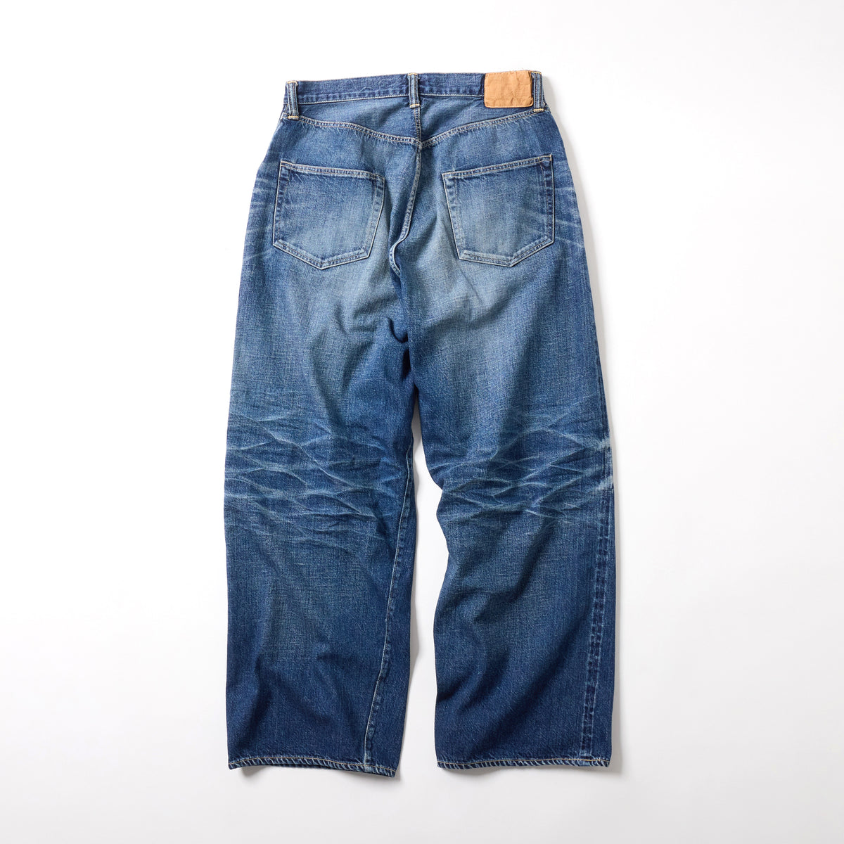 2026年9月19日入荷予定 / GL42676H / RECYCLED WASTE SUVIN COTTON YARN 11.5oz. DENIM 5POCKET WIDE PANTS WWⅡ MODEL VINTAGE WASHED