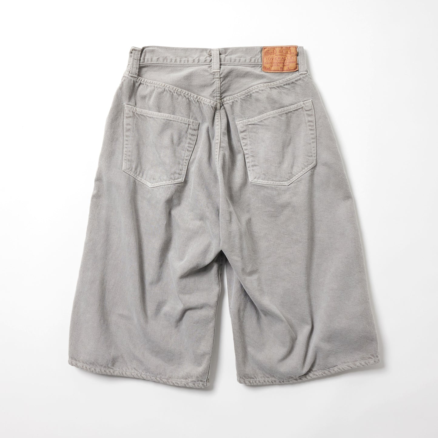 GL52633H / RECYCLED WASTE SUVIN COTTON YARN 11.5oz. DENIM 5POCKET WIDE SHORTS VINTAGE WASHED