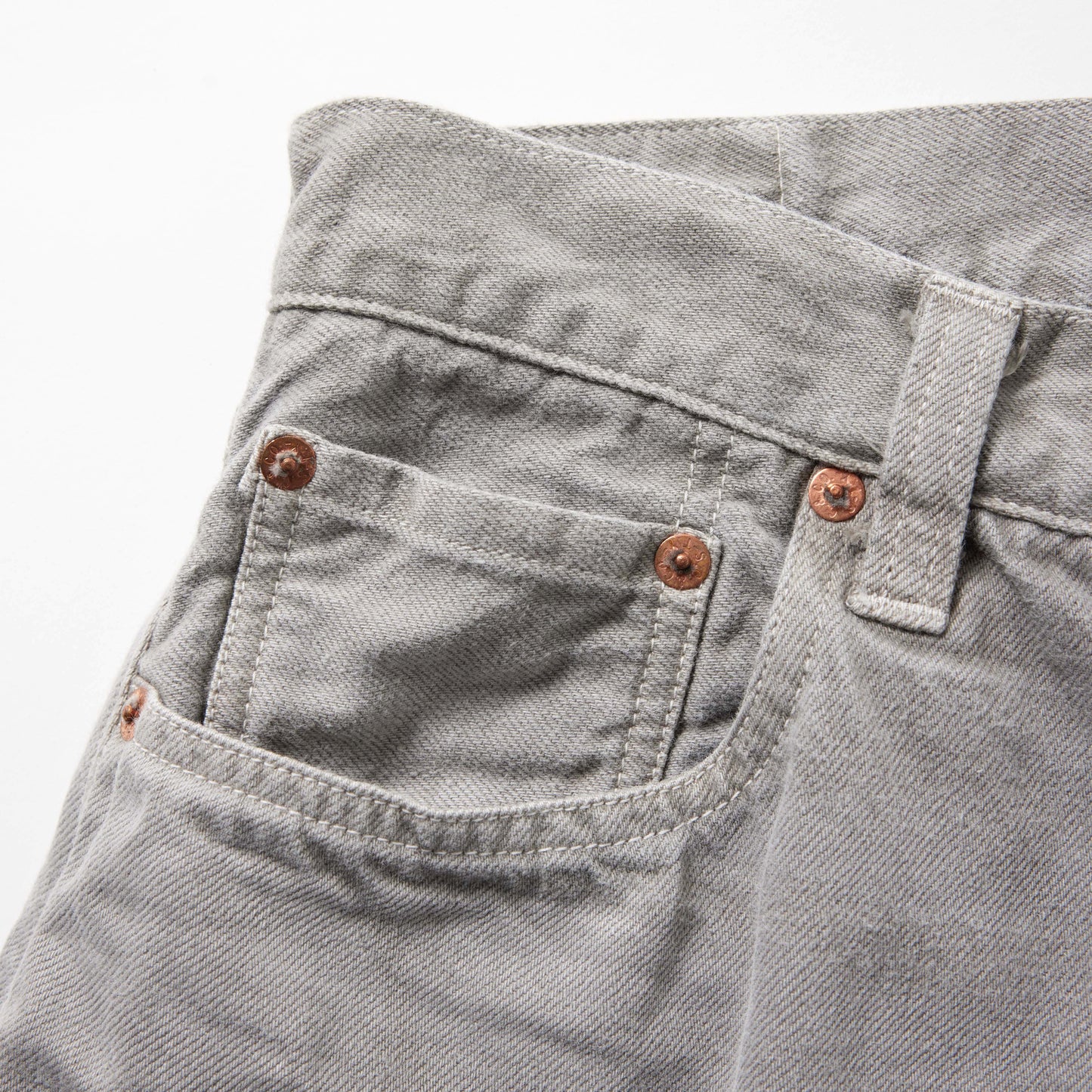 GL52633H / RECYCLED WASTE SUVIN COTTON YARN 11.5oz. DENIM 5POCKET WIDE SHORTS VINTAGE WASHED