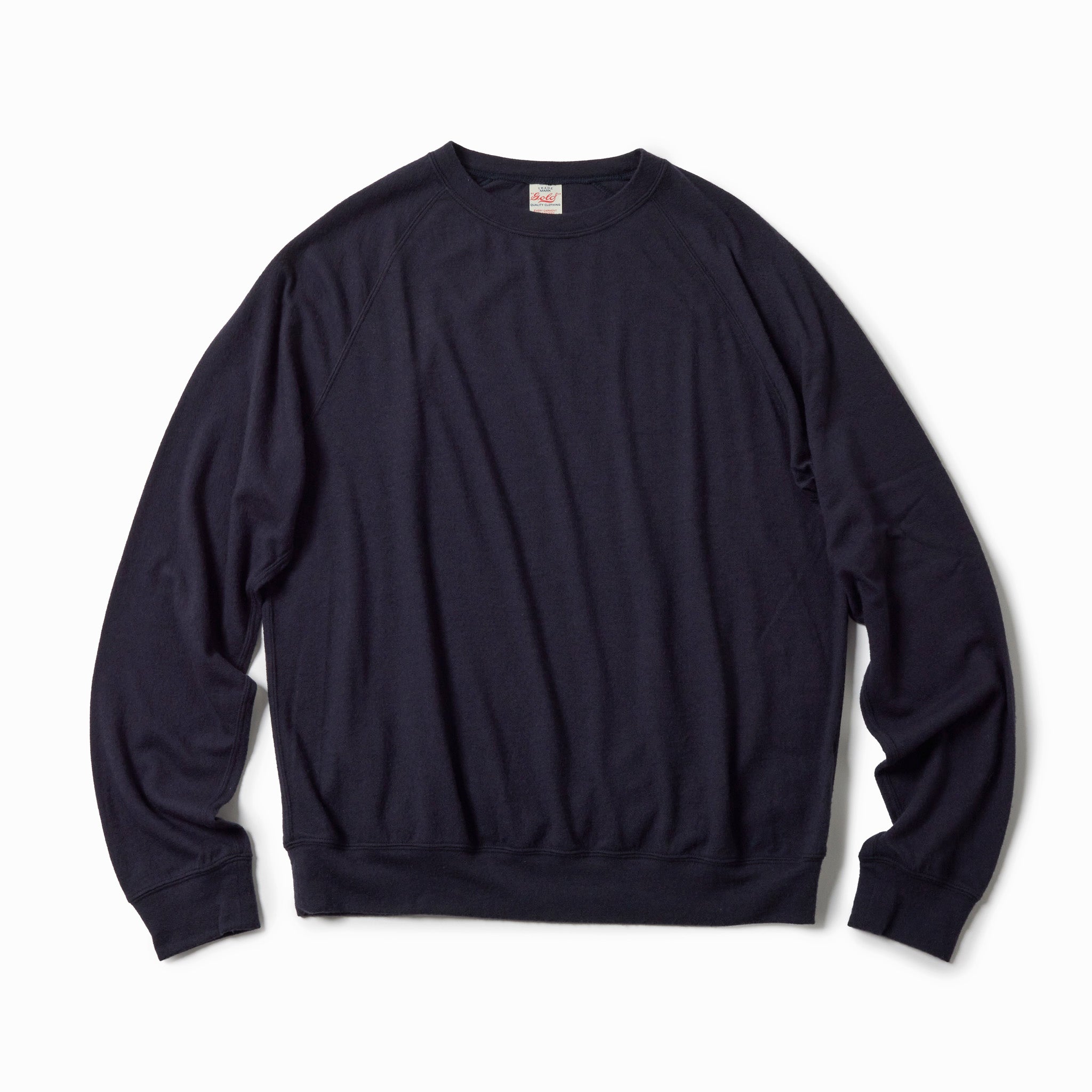 定価3万 WASHBLE WOOL RAGLAN CREW NECK SHIRT GL69413 / WASHBLE WOOL SUPER 140's RAGLAN CREW NECK SHIRT – gold