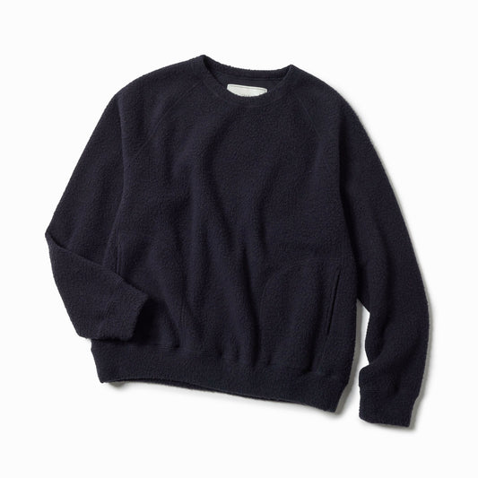 GL69593 / WOOL SUPER 140's FLEECE RAGLAN CREW NECK SHIRT