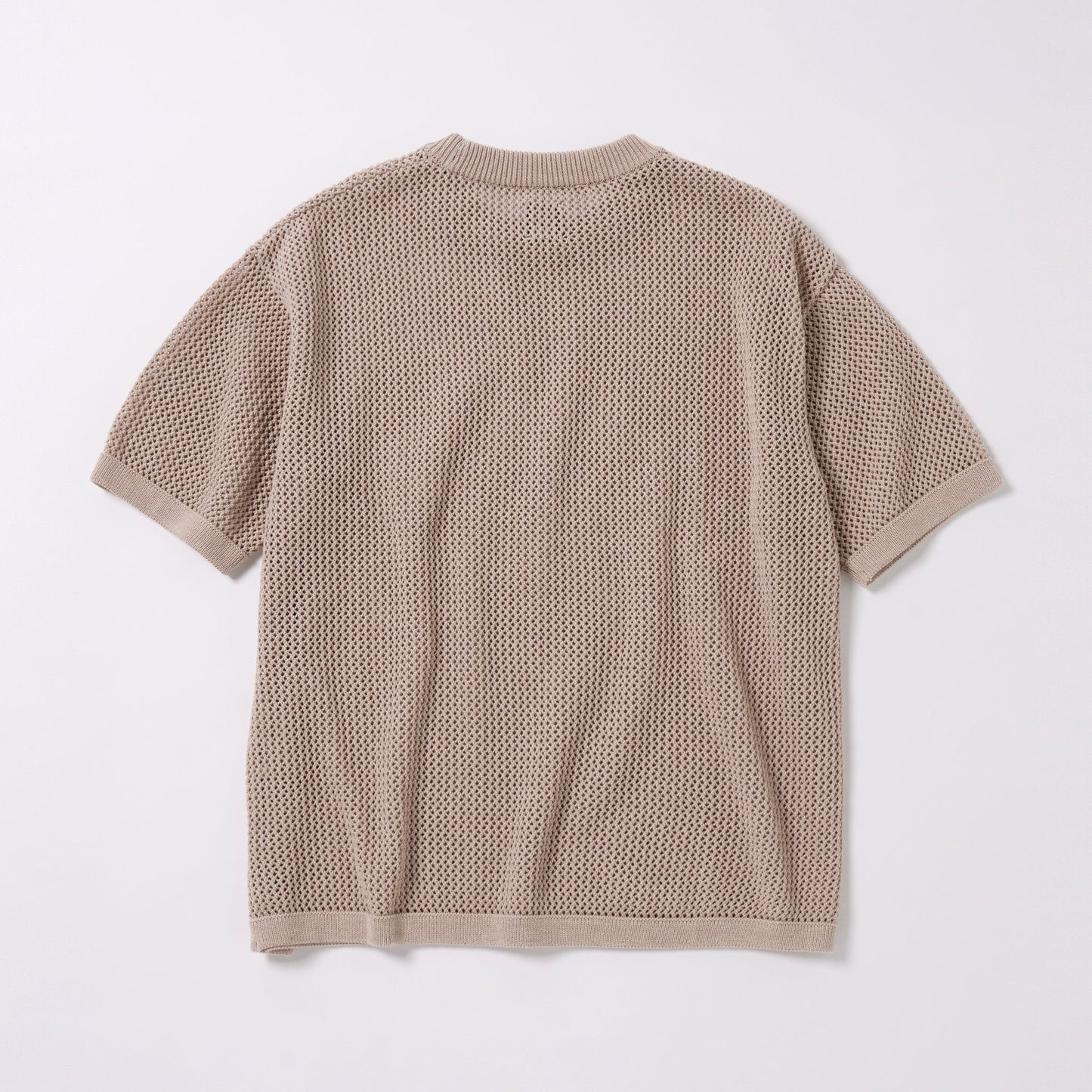 GL79317 / COTTON MESH YARN CREW NECK SHIRT