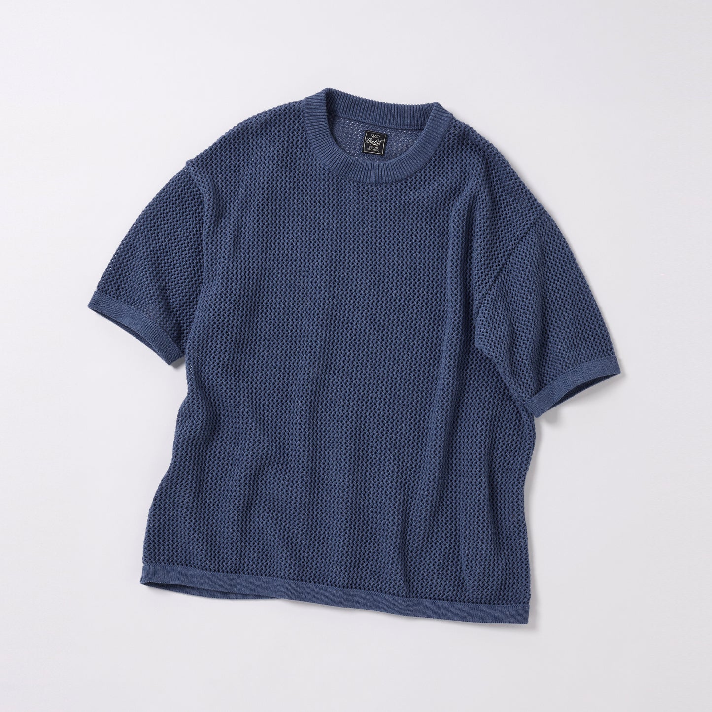 GL79317 / COTTON MESH YARN CREW NECK SHIRT