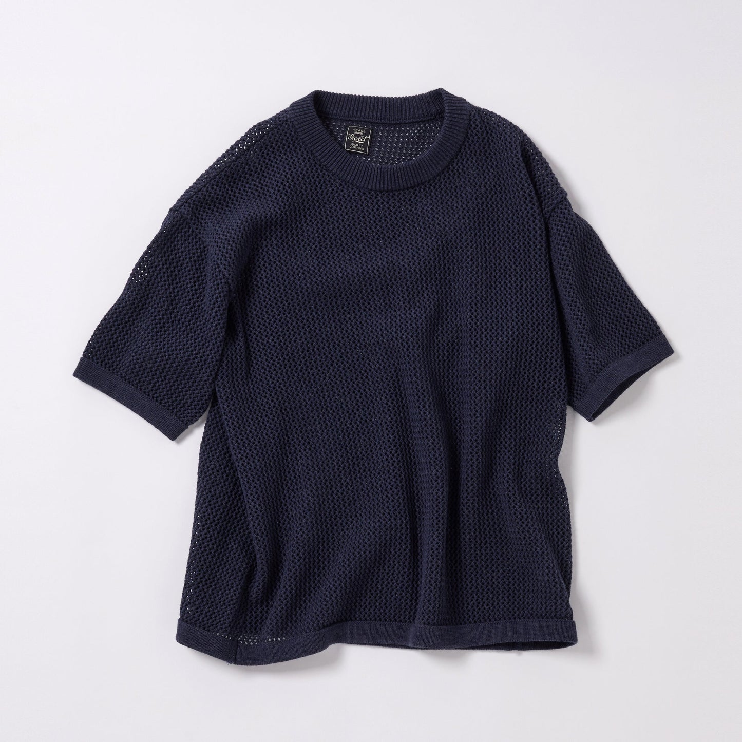 GL79317 / COTTON MESH YARN CREW NECK SHIRT