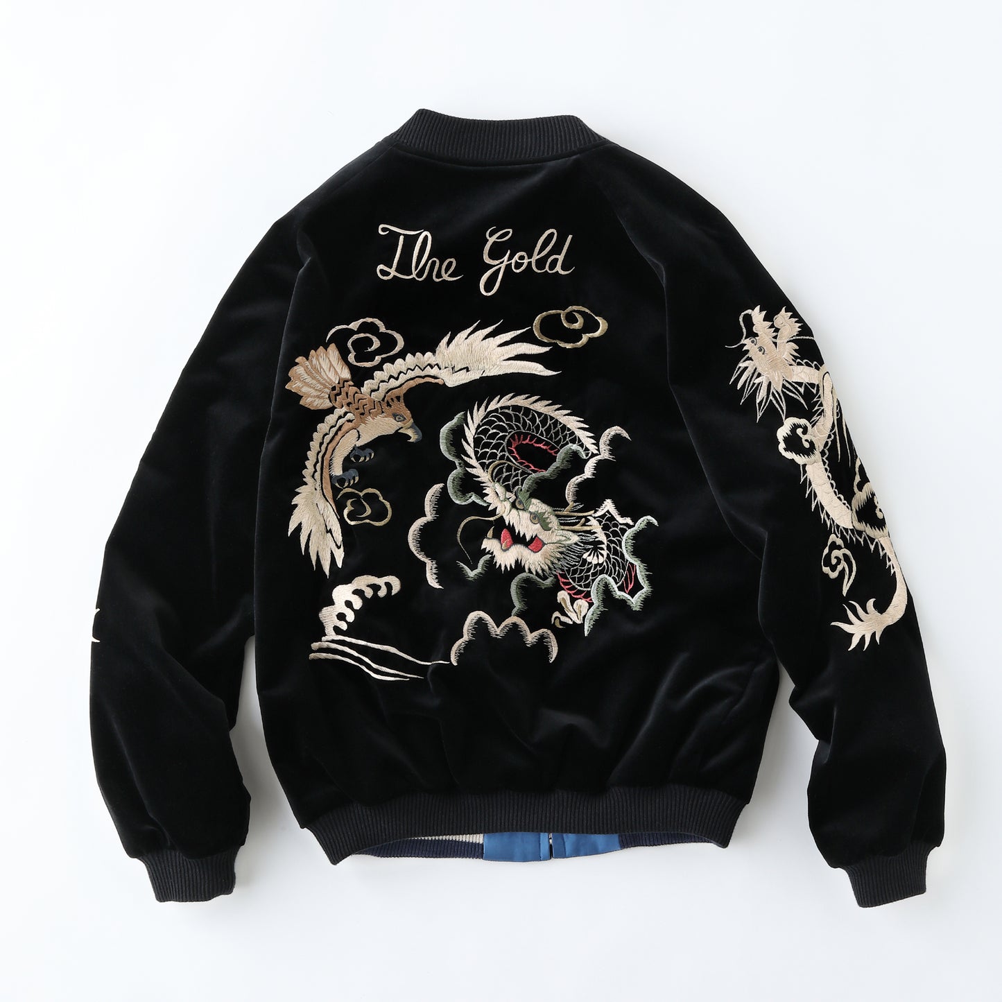 GL15482AK / VELVETEEN × ACETATE SOUVENIR JACKET (REVERSIBLE SIDE)